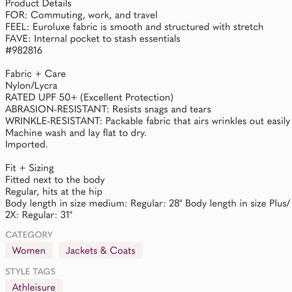 NWOT Athleta Avenue Blazer - Picture 9 of 9